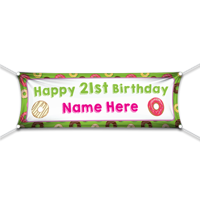 Happy Birthday Donut Banner